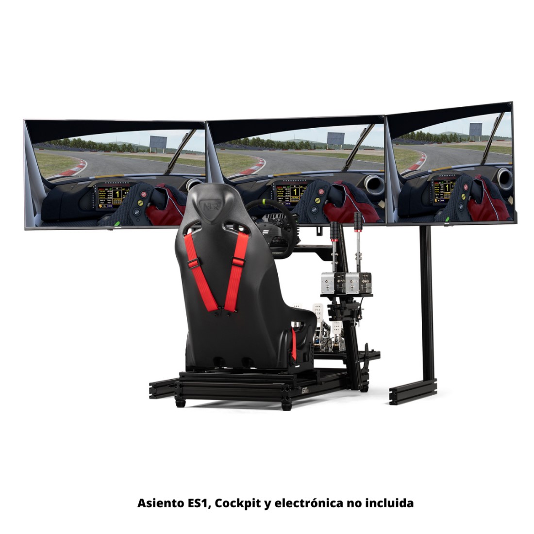 Soporte monitor triple simulador de vuelo ELITE Free Standing Black Next Level - Imagen 4